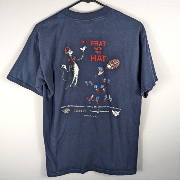 Sigma Chi Derby Days M 2001 USC Frat Gildan Cotton Dr Seuss Vintage Style Tee - Picture 4 of 5